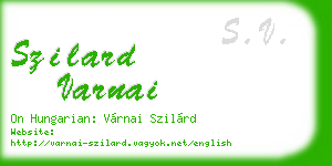 szilard varnai business card