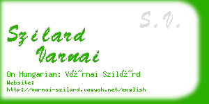 szilard varnai business card